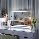 Vanitii Hollywood LED strip music mirror VNT-8058-CrystalBT-WHT