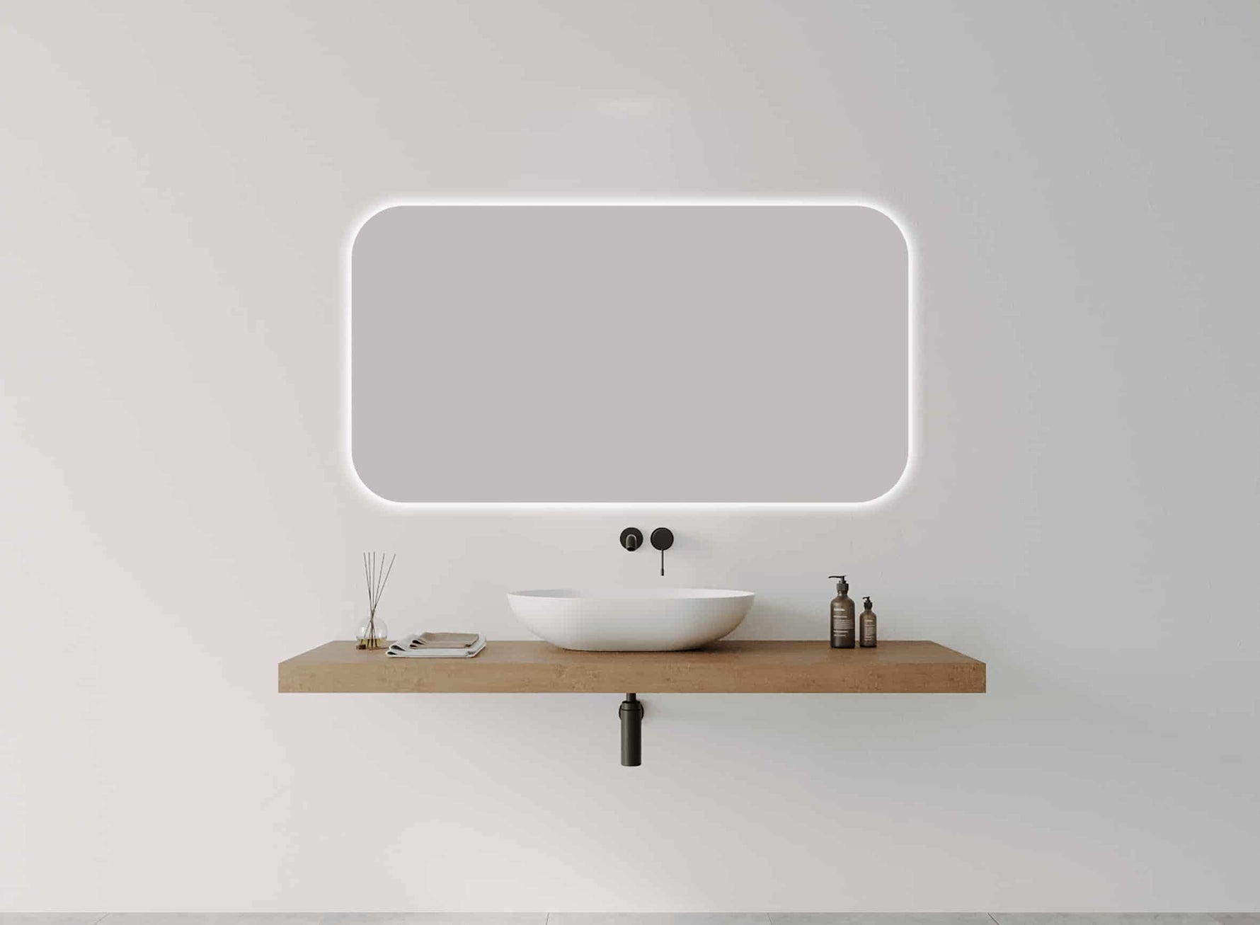 I-Series Studio Soft Rectangle LED Bathroom Mirror