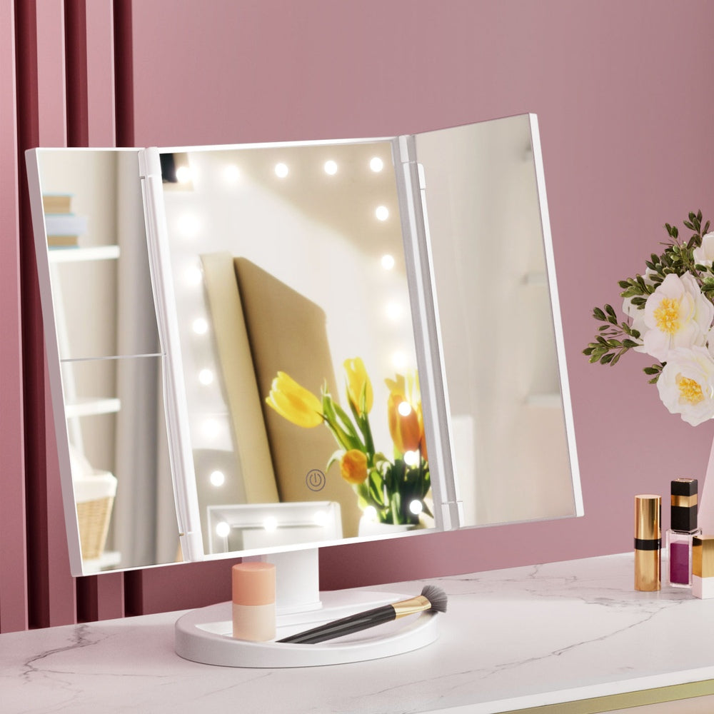 Embellir Tri-fold Makeup Mirror with LED White