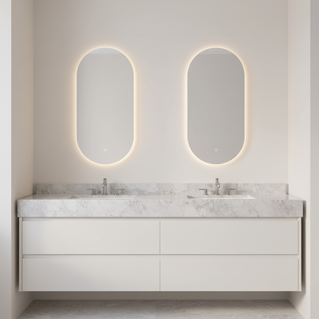 O-Series Studio Oval Frameless LED Mirror