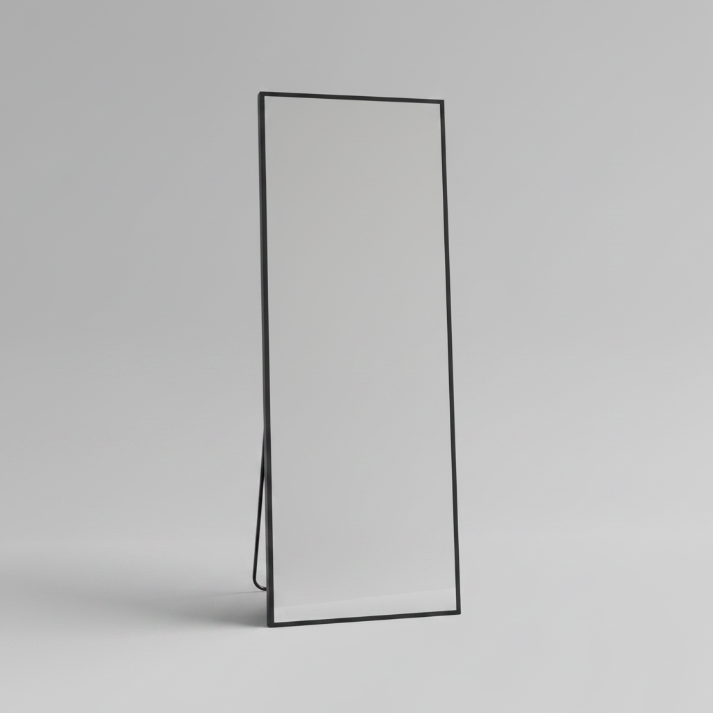 Oliver Rectangular Black Mirror Wall Mount or Freestanding