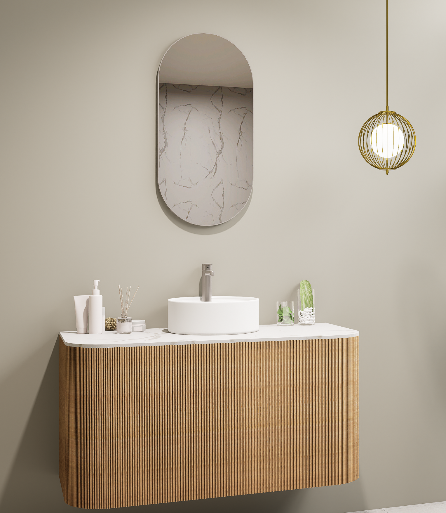 Lumixe Orvis Framed Bathroom Mirror Brushed Nickel