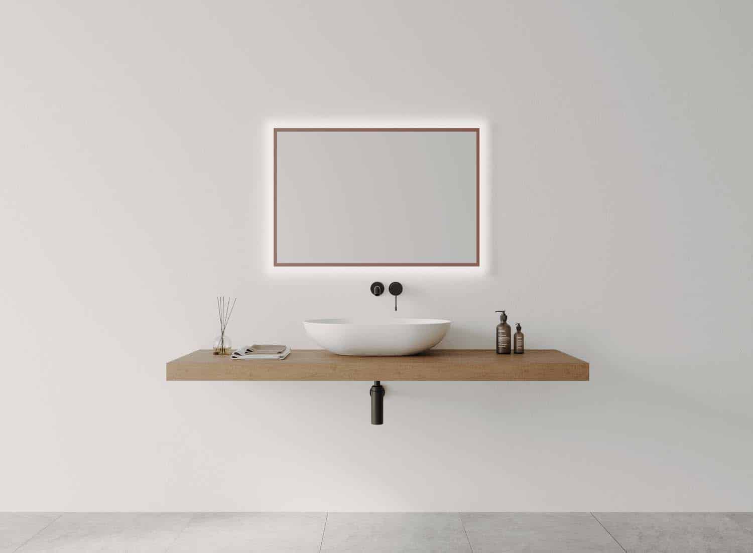 R-Series Framed Studio Rectangle LED Mirror
