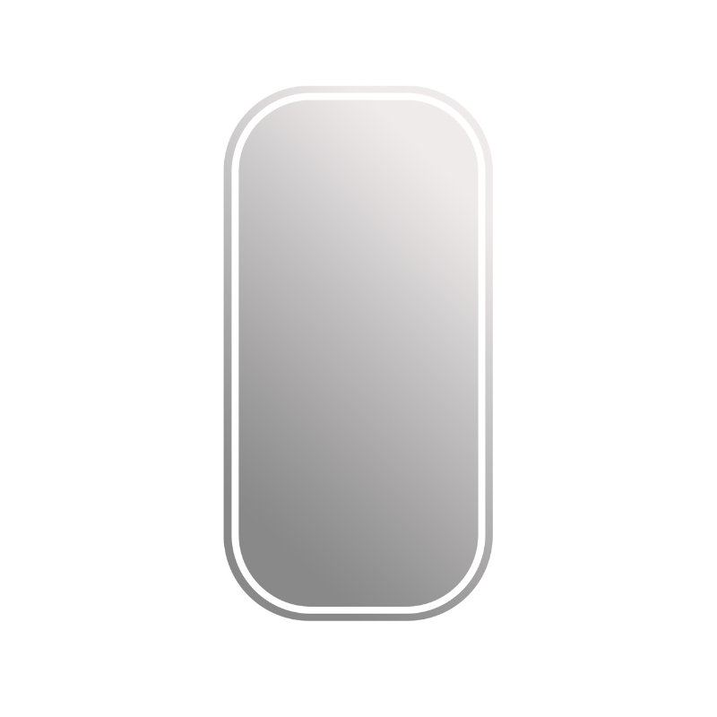 Soft Rectangle LED Mirror with Sandblasted Rim – Mirror Space Australia
