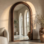 Interior Ave Sierra Arched Step Mirror Walnut 100cm x 180cm
