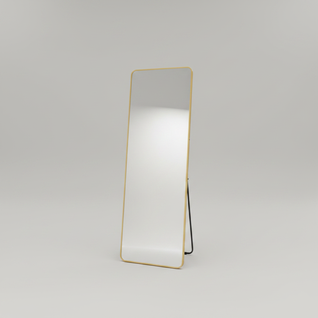 Sophia Rectangular Full Length Rounded Edge Freestanding Mirror