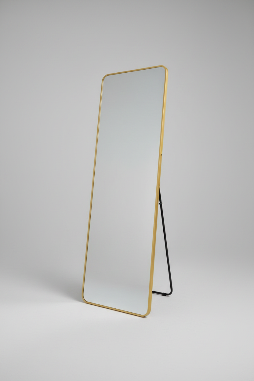 Sophia Rectangular Full Length Rounded Edge Freestanding Mirror