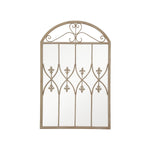 Sylvia Rustic Iron Windowpane Wall Mirror for Indoor & Outdoor Use