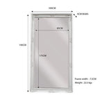 Elegant Collections Large French Provincial Mirror White