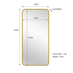 Eliza Gold Metal Rectangular Floor Mirror
