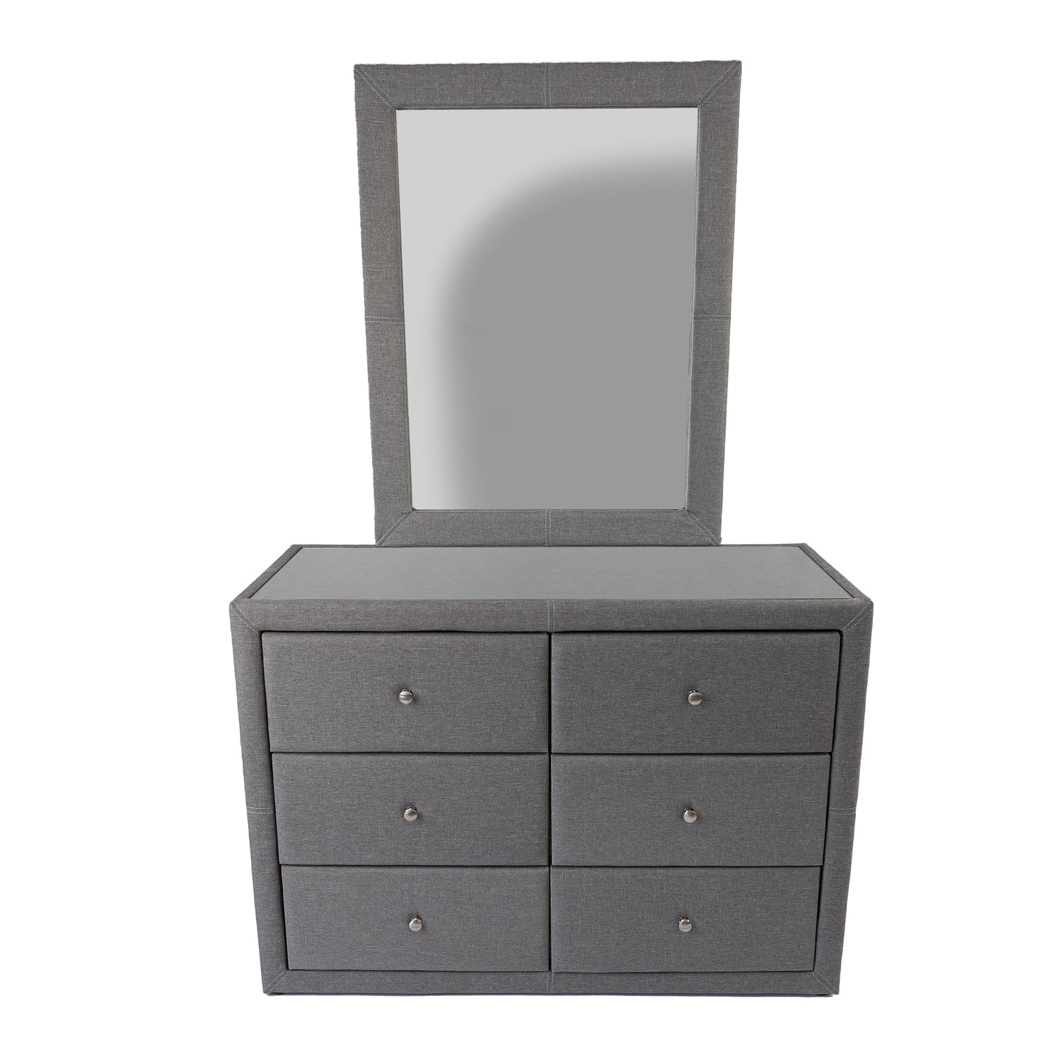 Molly Wood Light Grey Dresser Mirror 71cm x 91cm