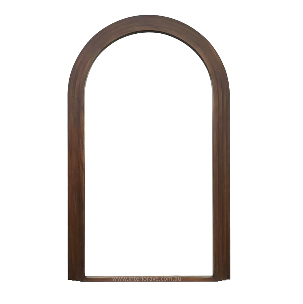 Interior Ave Sierra Arched Step Mirror Walnut 100cm x 180cm