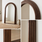 Interior Ave Sierra Arched Step Mirror Walnut 100cm x 180cm