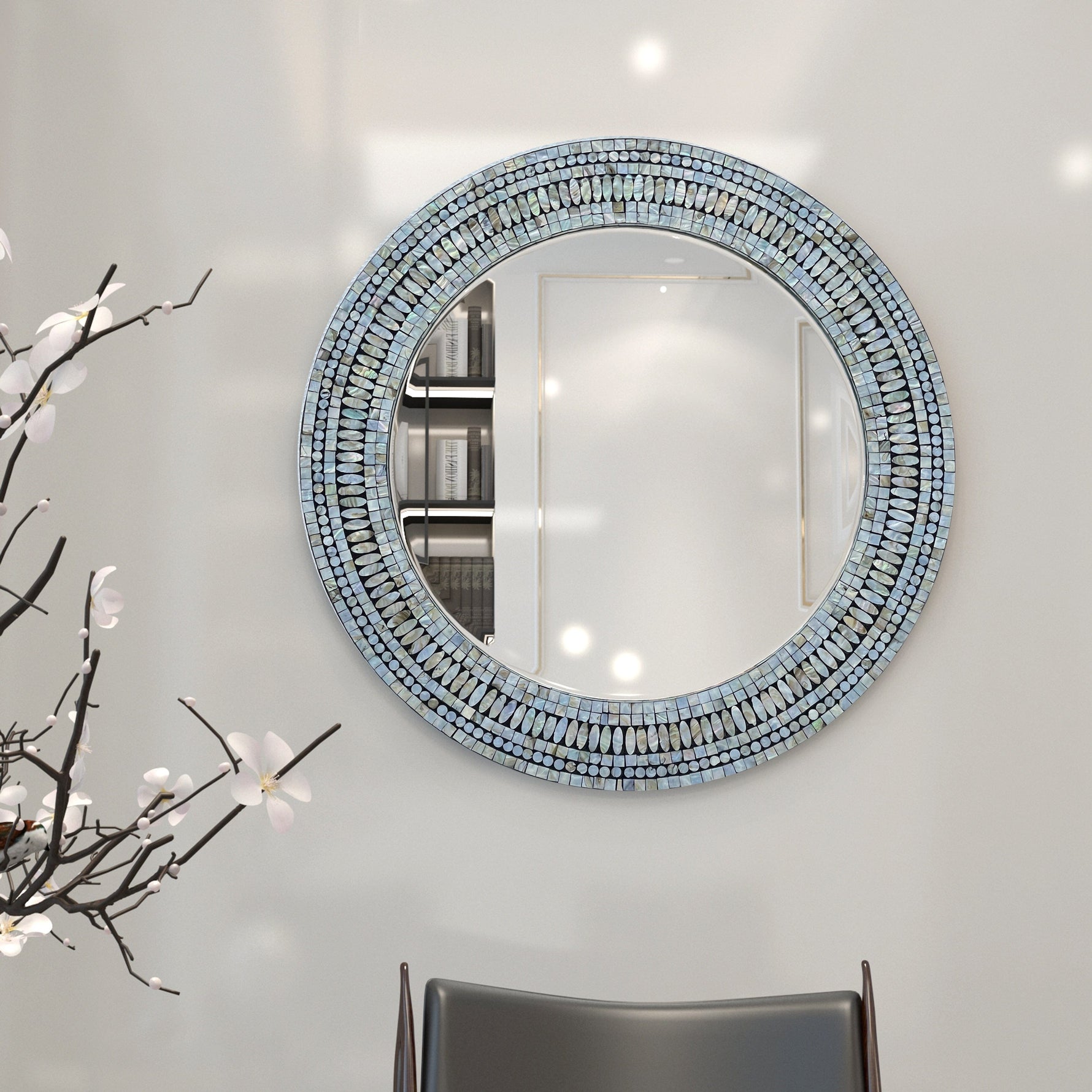 Philbee Interiors Cooper Mother of Pearl Mirror