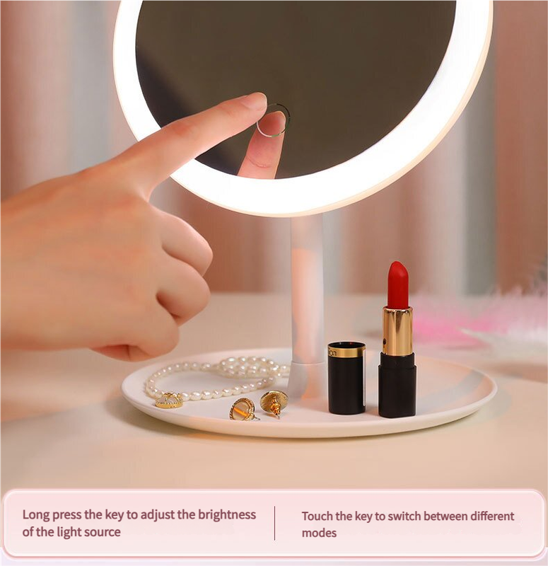 Elosung Pink Portable LED Makeup Mirror