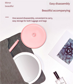 Elosung Pink Portable LED Makeup Mirror