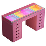 Vanitii Eva Vanity Desk Pro with RGB Lighting - Pink