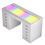 Vanitii Eva Vanity Desk Pro with RGB Lighting - White