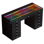 Vanitii Eva Vanity Desk Pro with RGB Lighting - Black