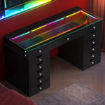 Vanitii Eva Vanity Desk Pro with RGB Lighting - Black