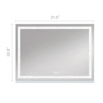 Vanitii Hollywood LED strip music mirror VNT-8058-CrystalBT-WHT