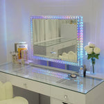 Vanitii Crystal Diamond Vanity Mirror with Bluetooth and RGB