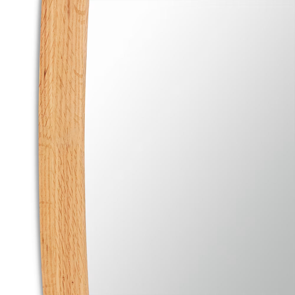 Maha Long Mirror Natural Wood Frame