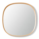 Maha Square Round Mirror Natural Wood Frame