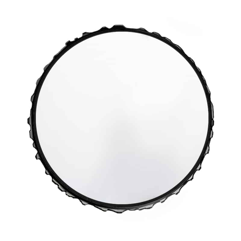 Georgia Black Round Wall Mirror 46cm