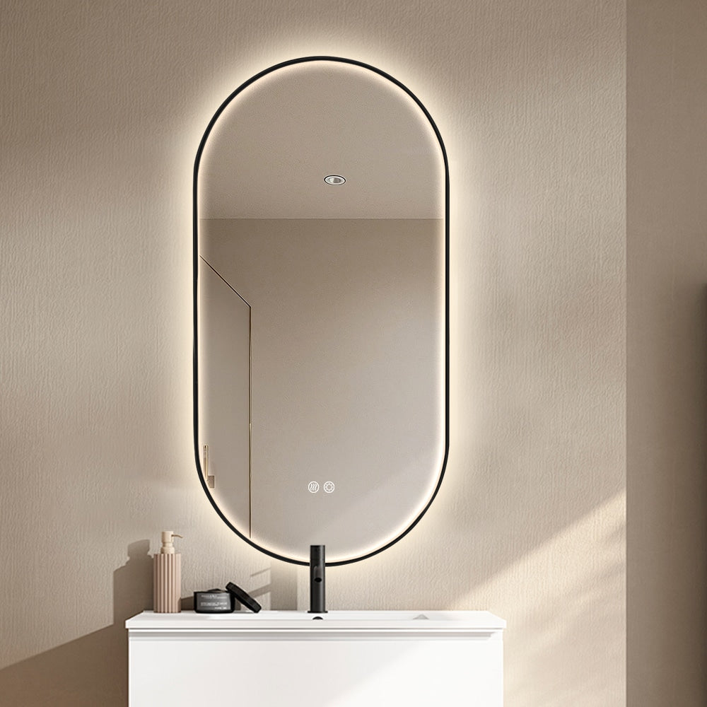 Soleil Oval LED Frontlit Bathroom Mirror 50cm x 100cm