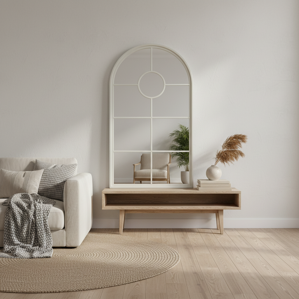 Tova Arch Mirror Modern White