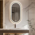 Marley Oval LED Bathroom Frosted Edge Mirror
