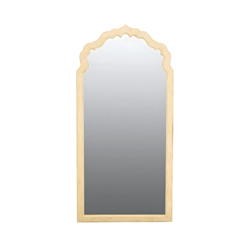 Bisque Traders Amita Bone Inlay Floor Mirror K020