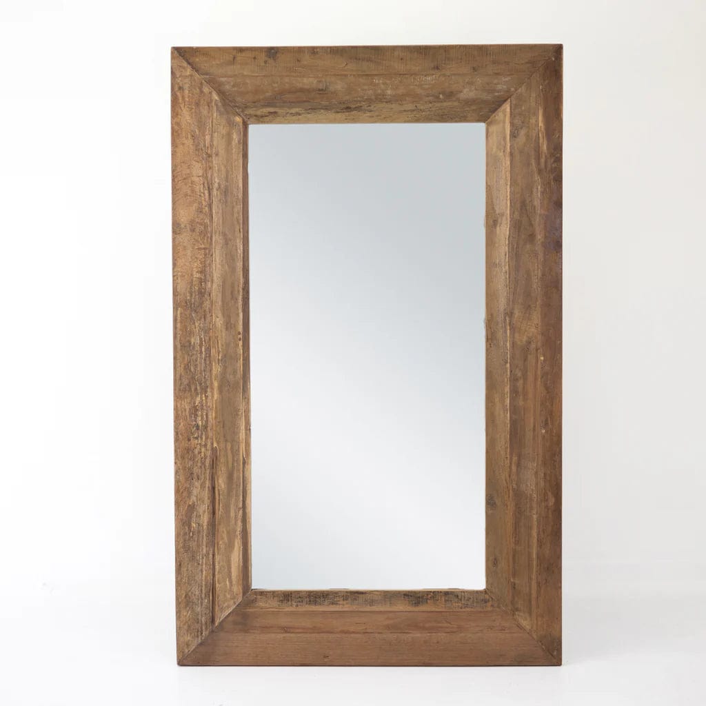 Bisque Traders OF1011N Famu Wood Mirror