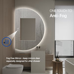 Alexander Moon Shaped Frameless Left Cut Backlit LED Mirror 77cm x 110cm