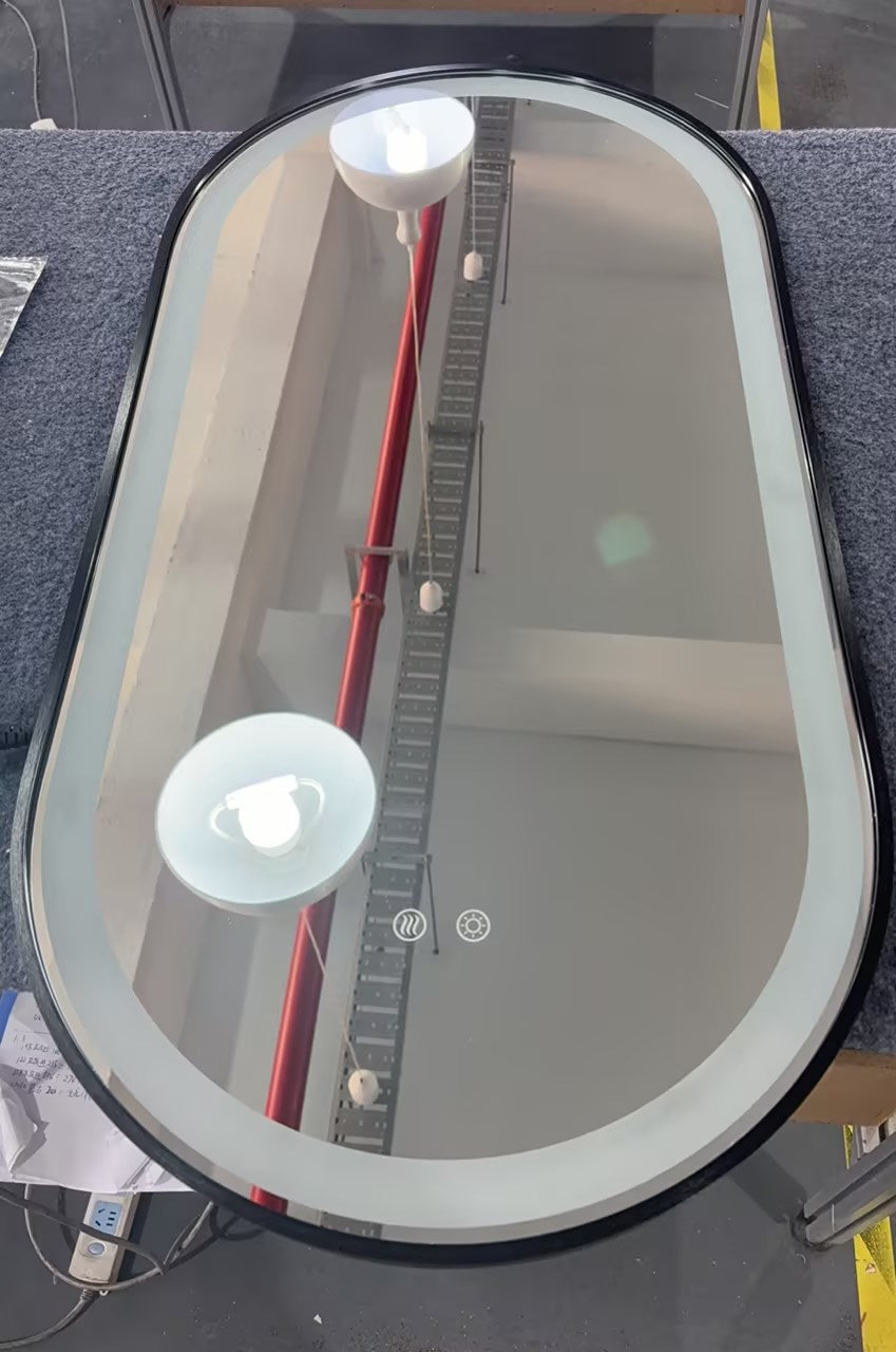 Marley Oval LED Bathroom Frosted Edge Mirror