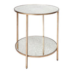 Cafe Light & Living Cafe Lighting and Living Cocktail Mirrored Side Table Antique Gold 32190