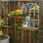 CHL Enterprises Lavinia White Arch Window Style Garden Mirror 61x81cm V231-MID-10 MIR