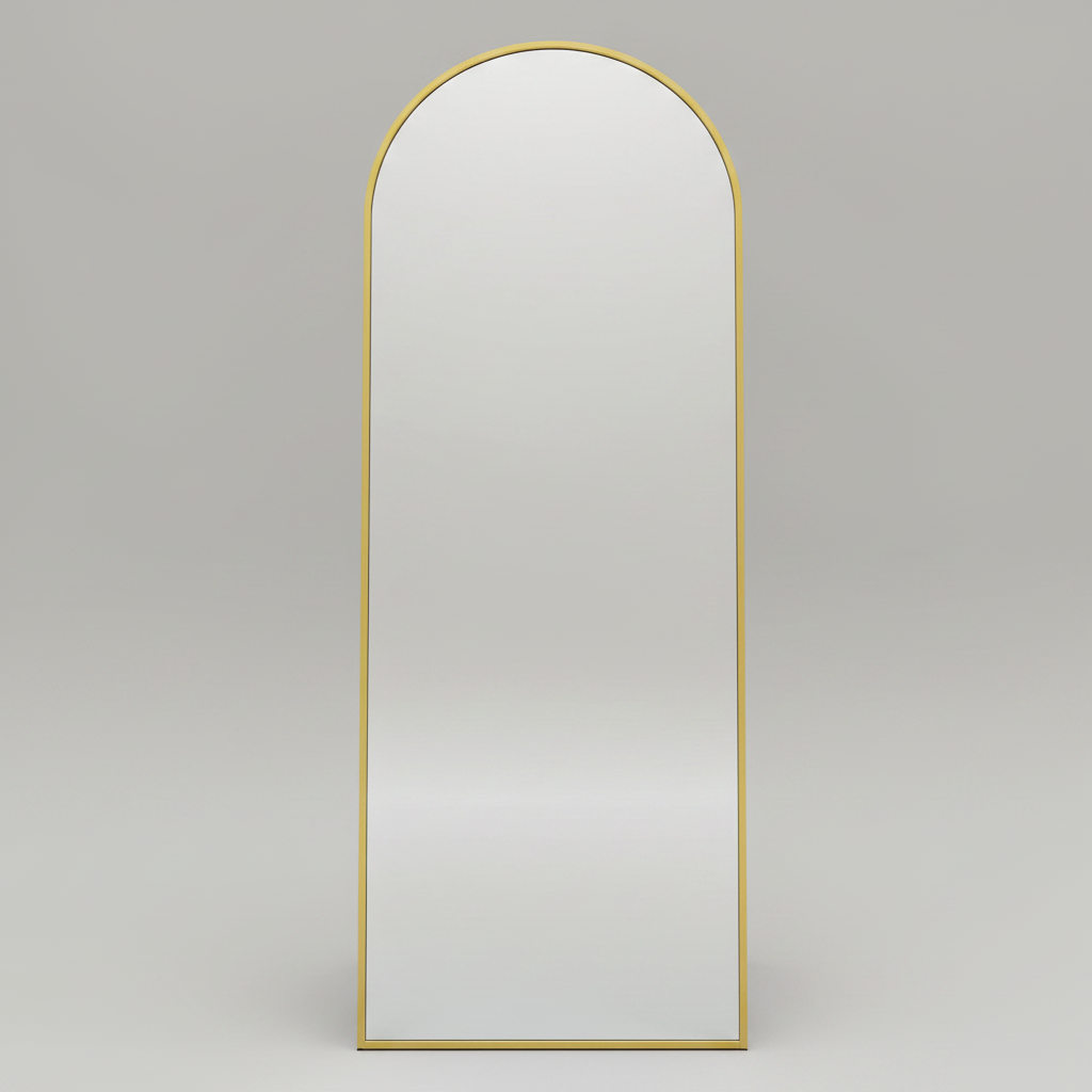 Rosie Rose Gold Arched Full Length Mirror Freestanding 40cm x 150cm