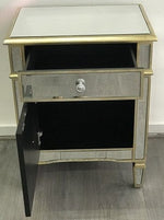 Dasch Design Kennedy Mirrored Bedside Cabinet Antique 41121