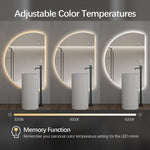 Alexander Right Cut Moon LED Mirror 77cm x 110cm