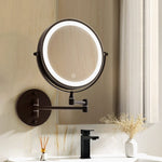 Embellir Embellir Extendable Chrome Makeup Mirror 33x32cm MM-E-EXTEN-10X-LED-7IN-BR
