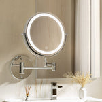 Embellir Embellir Extendable Chrome Makeup Mirror 33x32cm MM-E-EXTEN-10X-LED-7IN