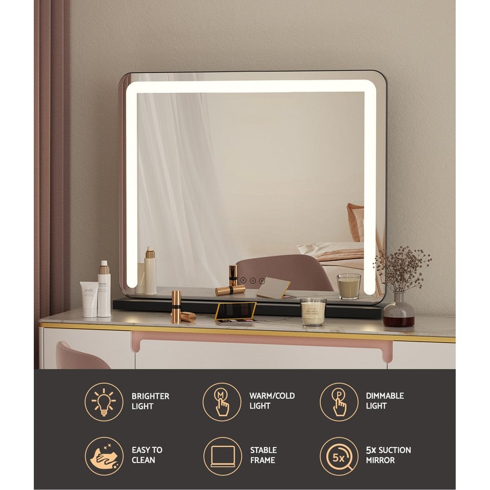Embellir LED  Makeup Mirror Black |  MM-E-FRAME-5060LED-BK