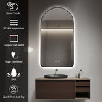 Ada Arched LED Wall Mirror 90cm x 50cm