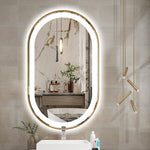 Marley Oval LED Bathroom Frosted Edge Mirror