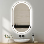 Marley Oval LED Bathroom Frosted Edge Mirror