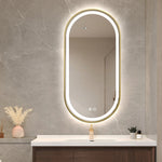 Marley Oval LED Bathroom Frosted Edge Mirror