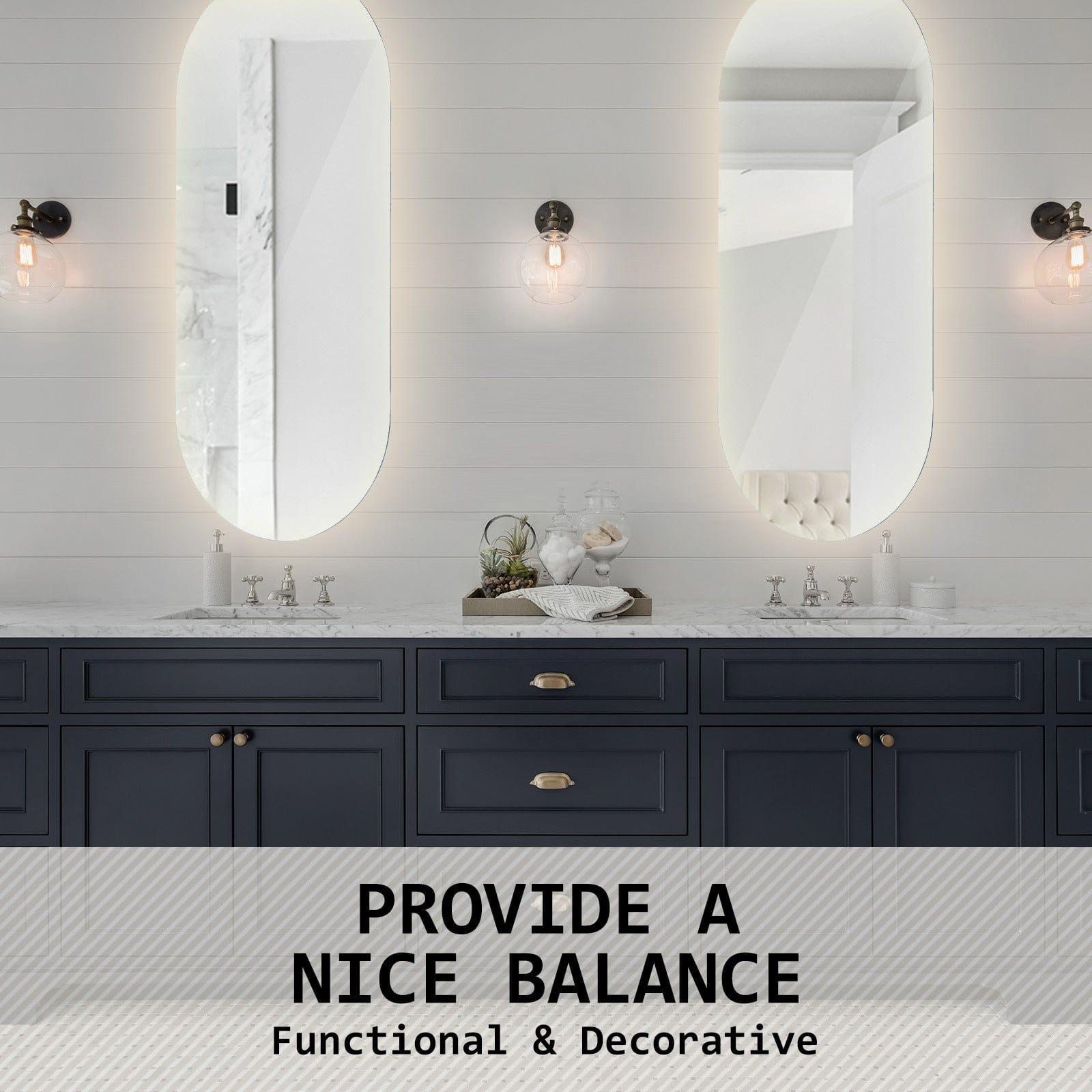 La Bella Oval LED Wall Mirror | V274-FT-BM-LEDOV-45100