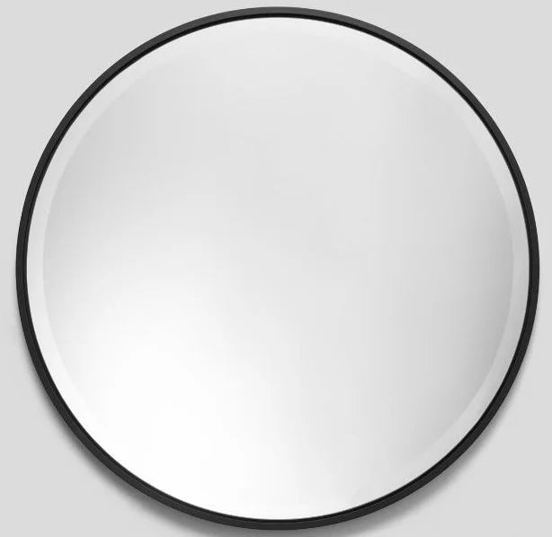 Lunar Shadow Round Black Mirror